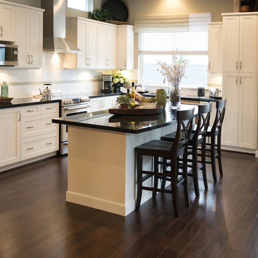 kitchen with white cabinets and black countertops kitchen with white cabinets and black countertops